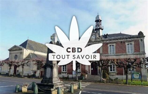 Village à Novion-Porcien avec feuille Cannabis CBD