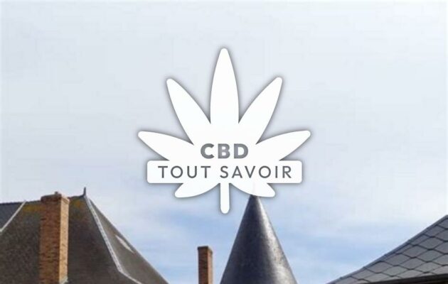 Village à Sery avec feuille Cannabis CBD