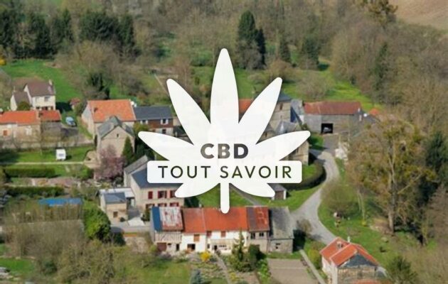 Village à Sorcy-Bauthemont avec feuille Cannabis CBD