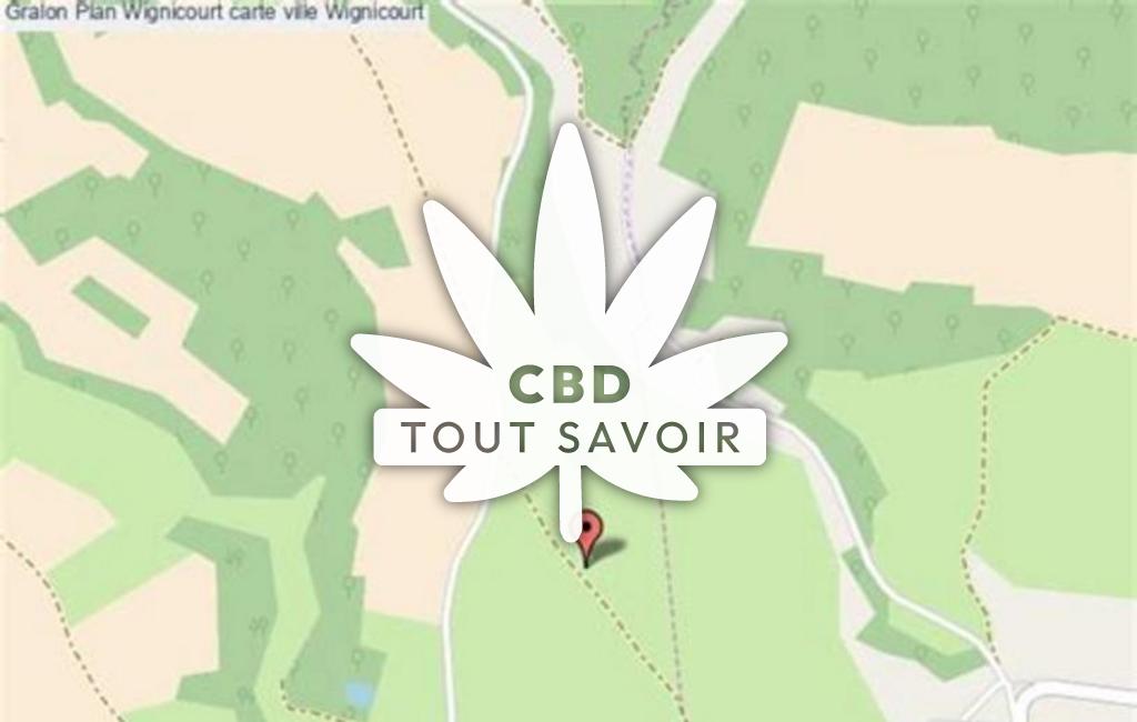 Village à Wignicourt avec feuille Cannabis CBD