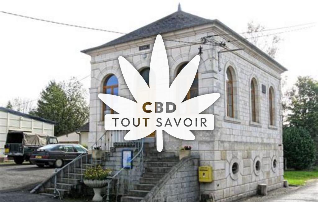 Village à Blanchefosse-Et-Bay avec feuille Cannabis CBD