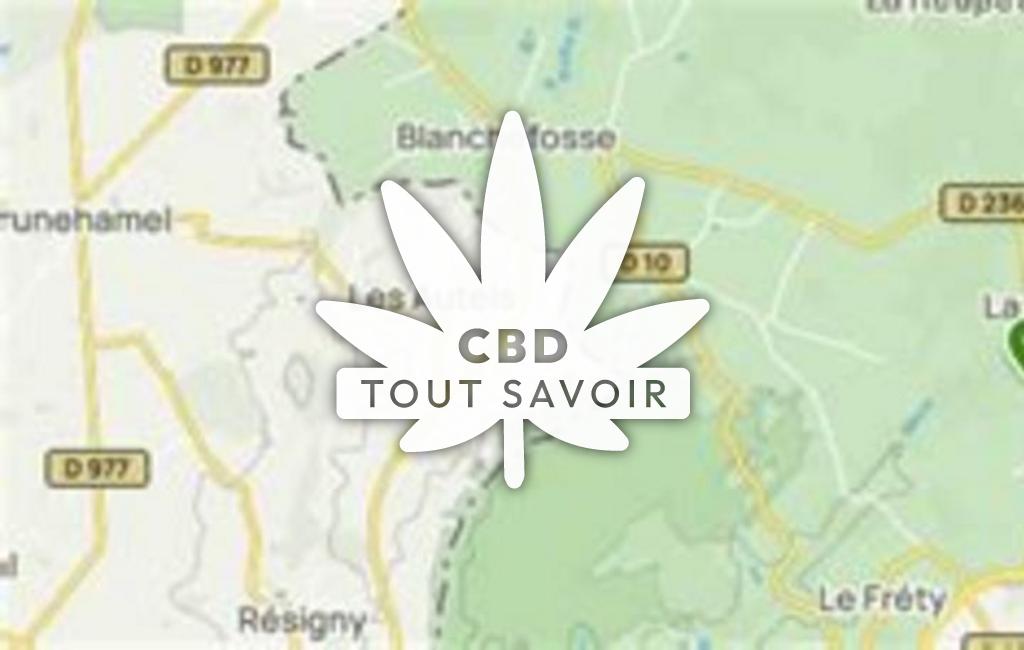 Village à La-Feree avec feuille Cannabis CBD