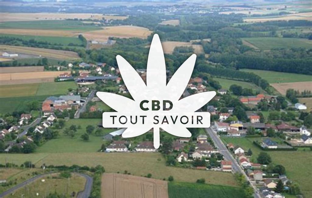 Village à Acy-Romance avec feuille Cannabis CBD