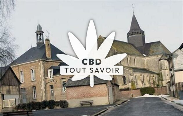 Village à Avancon avec feuille Cannabis CBD