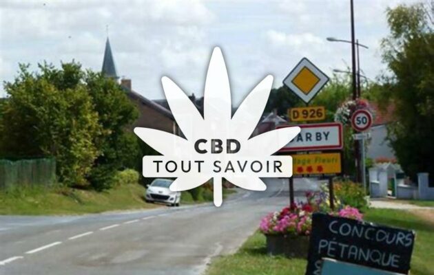 Village à Barby avec feuille Cannabis CBD