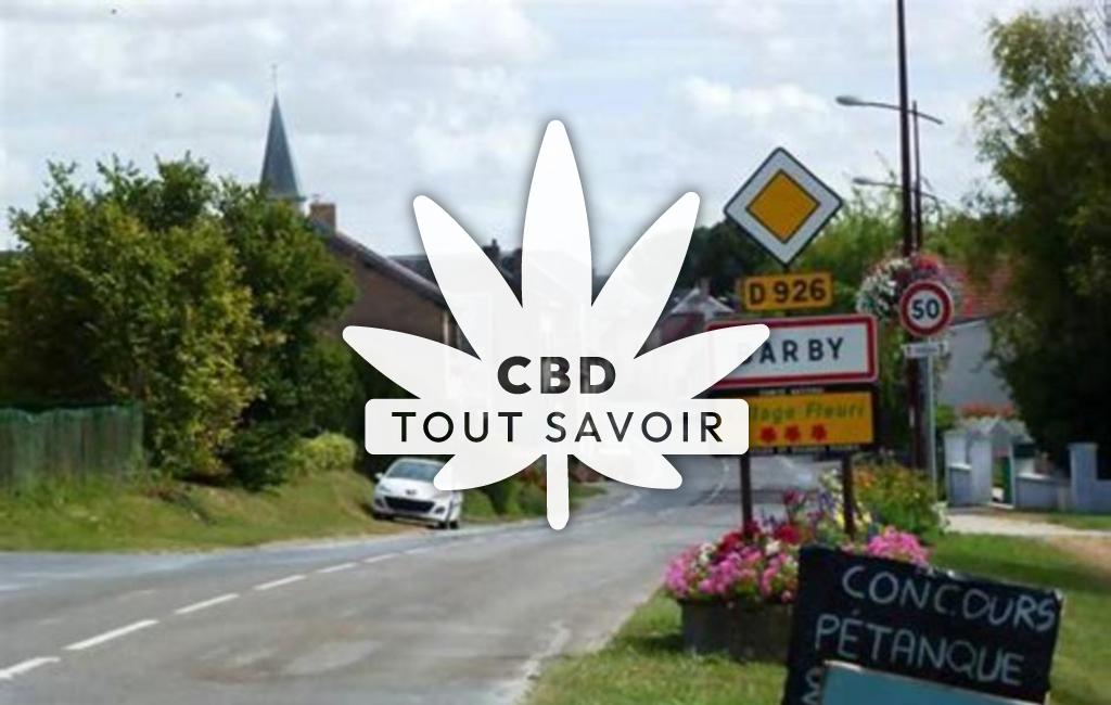 Village à Barby avec feuille Cannabis CBD