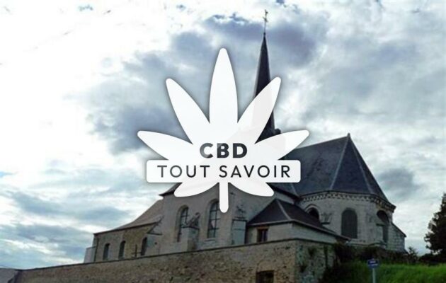 Village à Inaumont avec feuille Cannabis CBD