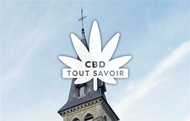 Village à Le-Chatelet-sur-Retourne avec feuille Cannabis CBD