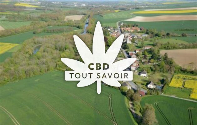 Village à Nanteuil-sur-Aisne avec feuille Cannabis CBD