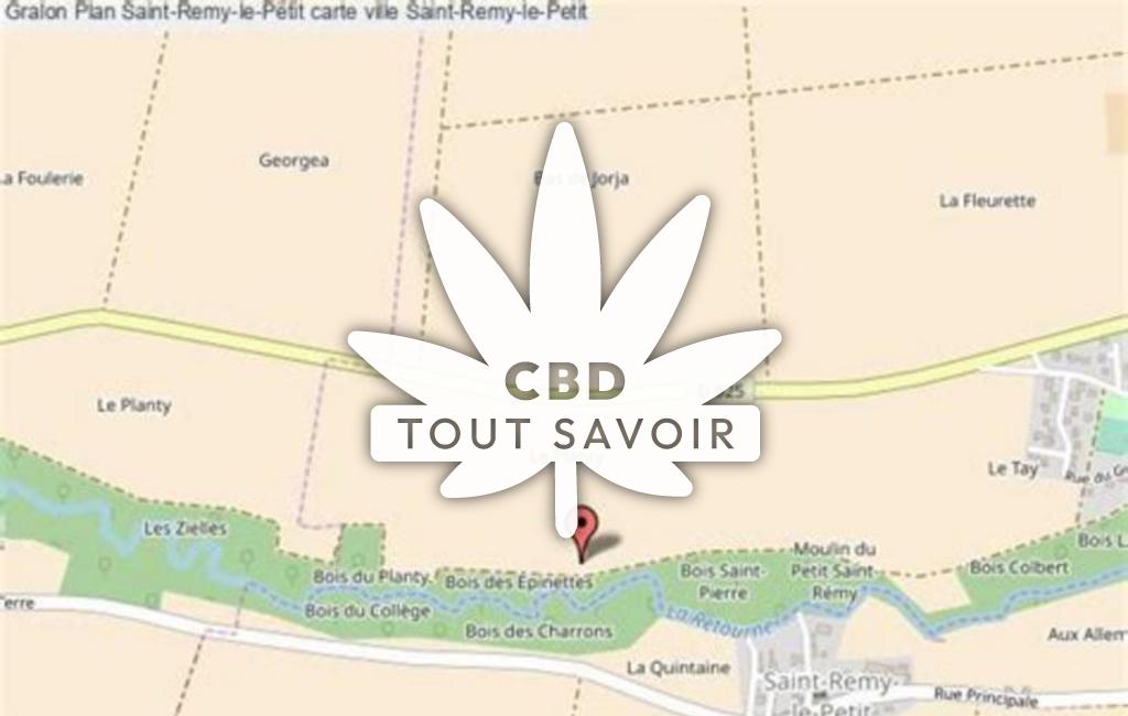 Village à Saint-Remy-le-Petit avec feuille Cannabis CBD