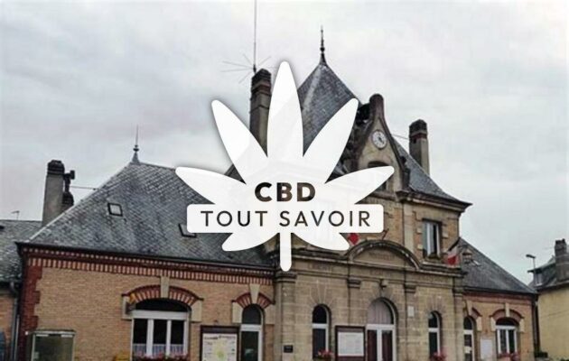 Village à Sault-les-Rethel avec feuille Cannabis CBD