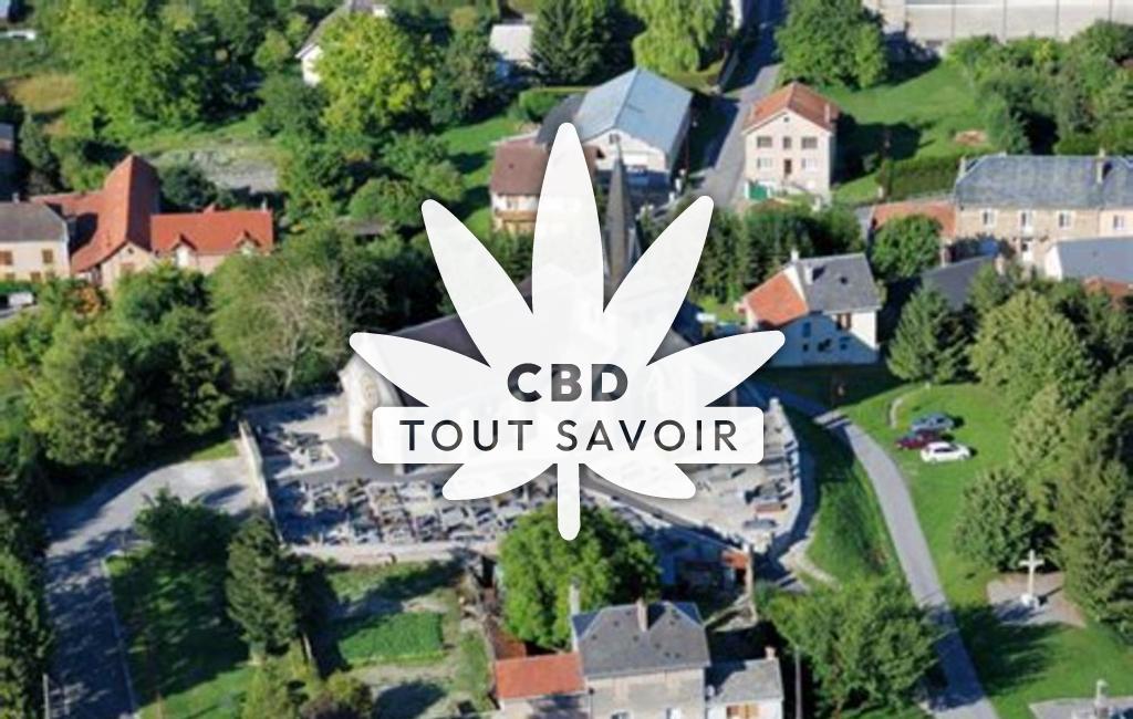 Village à Seuil avec feuille Cannabis CBD