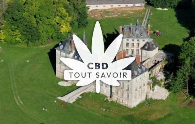 Village à Thugny-Trugny avec feuille Cannabis CBD