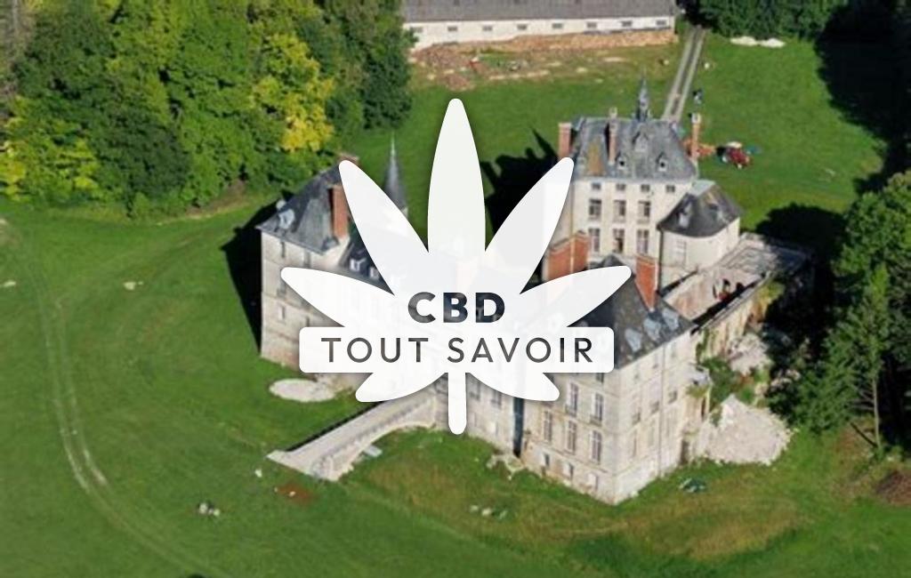 Village à Thugny-Trugny avec feuille Cannabis CBD