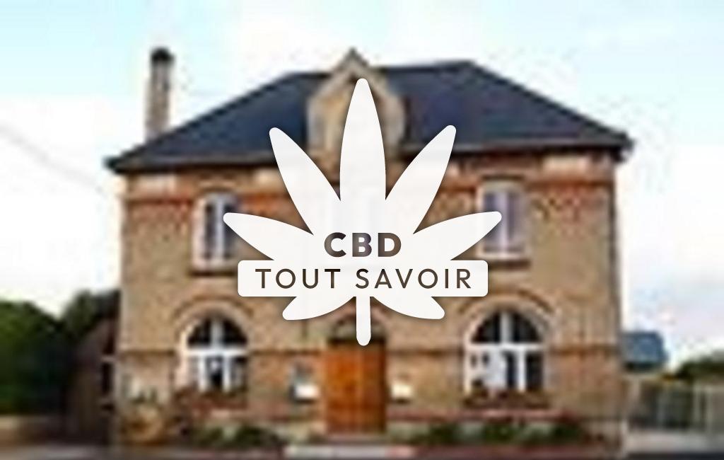 Village à Menil-Lepinois avec feuille Cannabis CBD