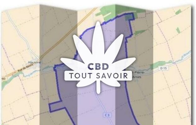 Village à Saint-Clement-A-Arnes avec feuille Cannabis CBD