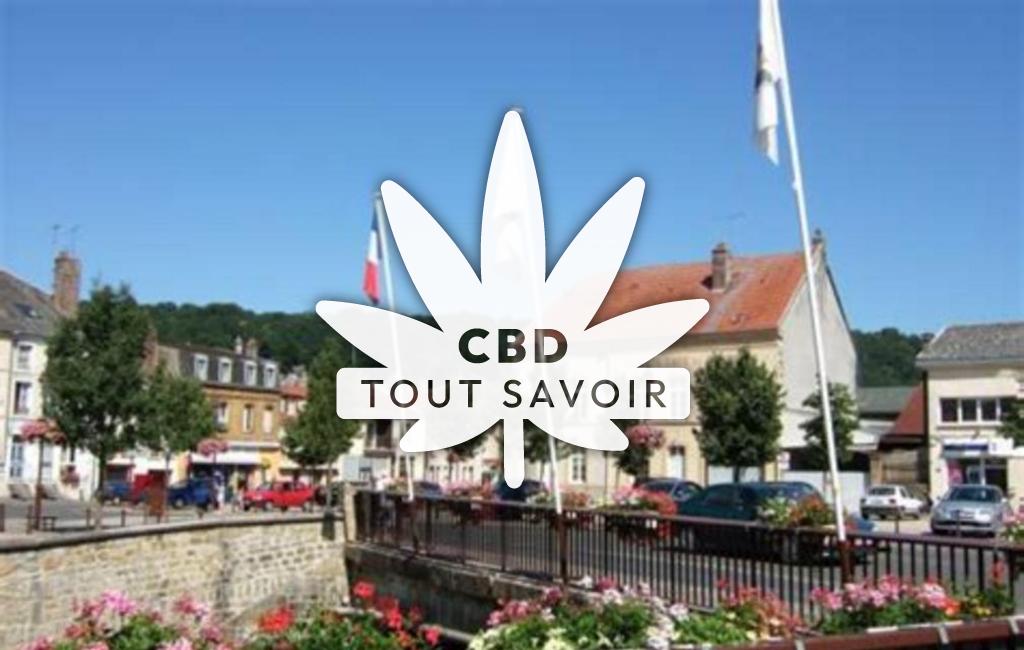 Village à Vrigne-aux-Bois avec feuille Cannabis CBD