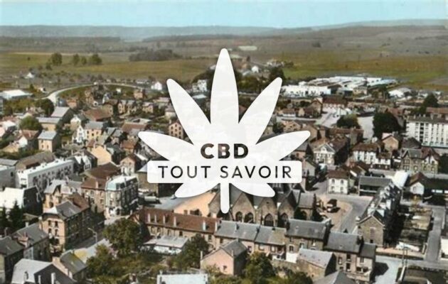 Village à Donchery avec feuille Cannabis CBD