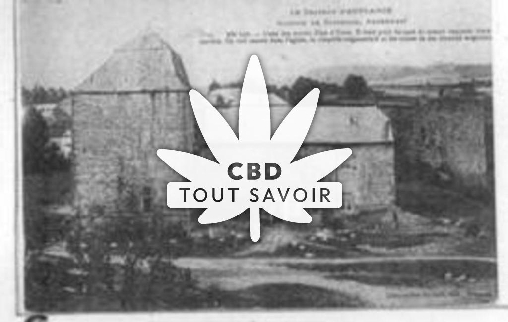 Village à Auflance avec feuille Cannabis CBD