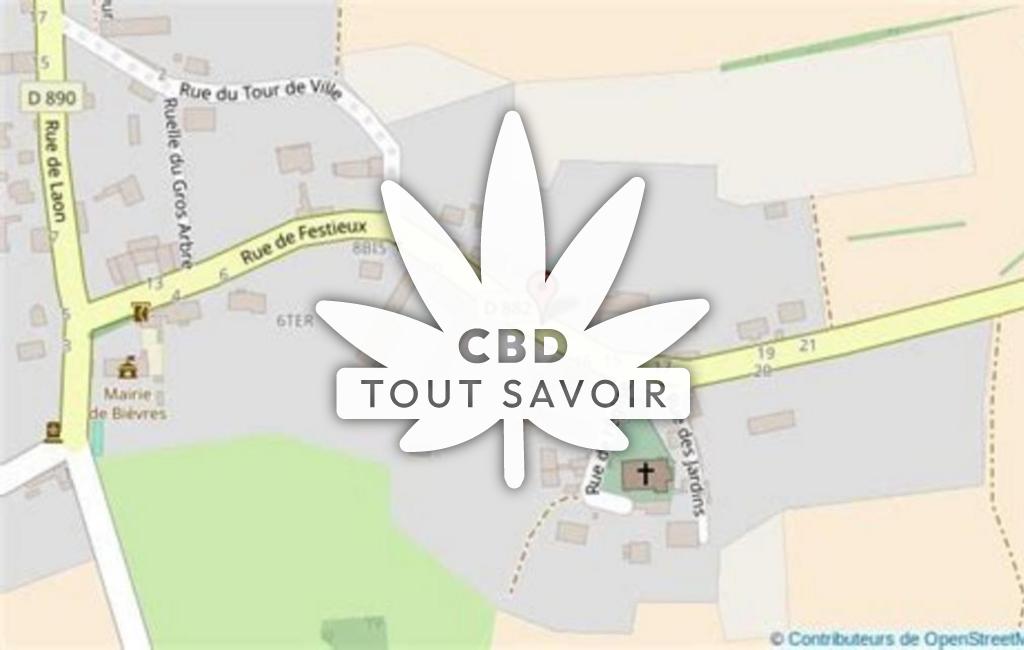 Village à Bievres avec feuille Cannabis CBD