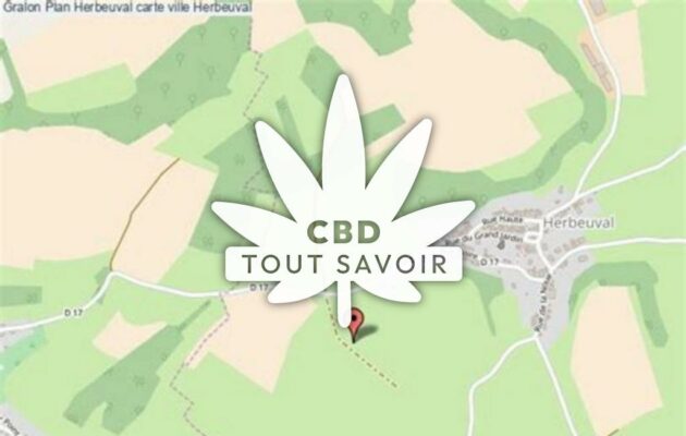 Village à Herbeuval avec feuille Cannabis CBD