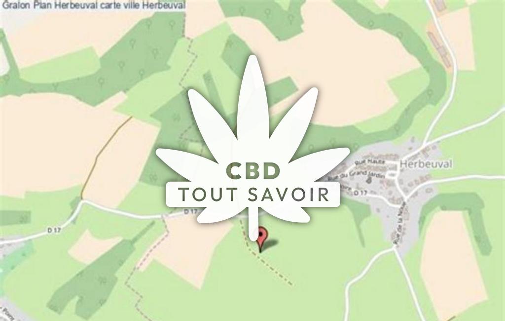 Village à Herbeuval avec feuille Cannabis CBD