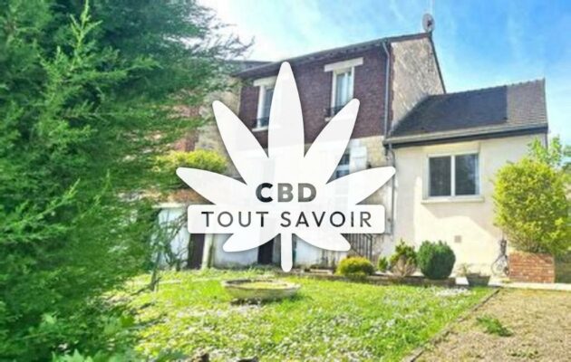 Village à Margny avec feuille Cannabis CBD