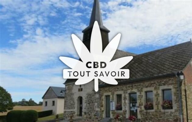 Village à Brognon avec feuille Cannabis CBD