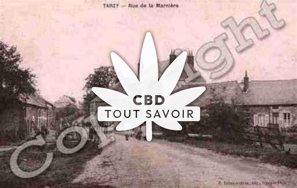 Village à Tarzy avec feuille Cannabis CBD