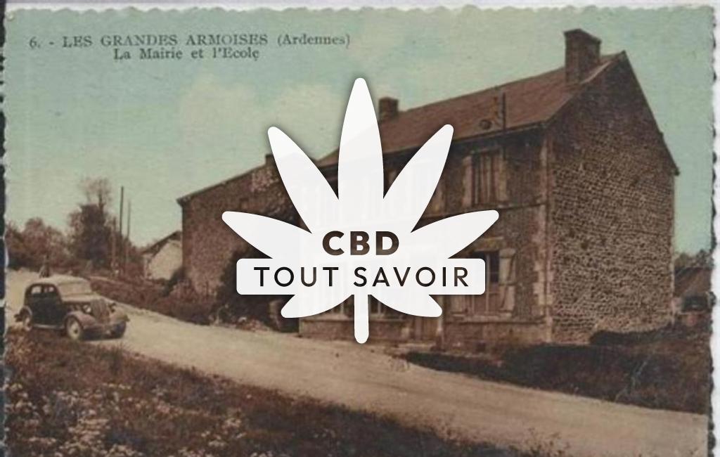 Village à Les-Grandes-Armoises avec feuille Cannabis CBD