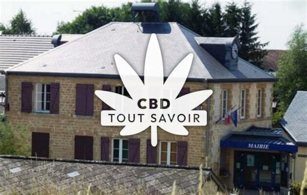 Village à Les-Petites-Armoises avec feuille Cannabis CBD