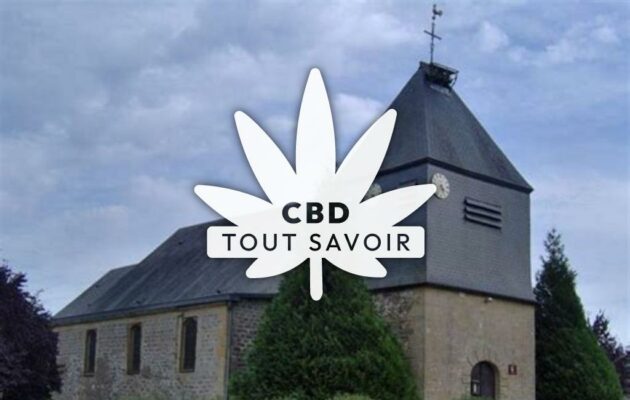 Village à Sauville avec feuille Cannabis CBD