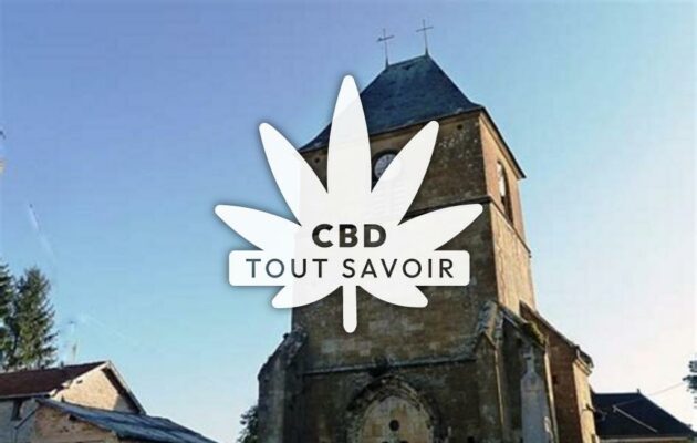 Village à Bourcq avec feuille Cannabis CBD