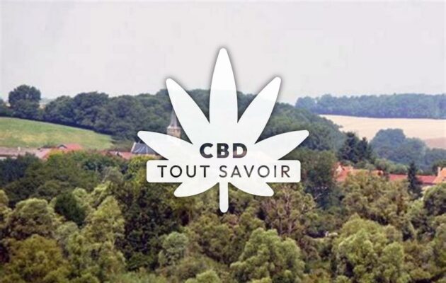 Village à Brecy-Brieres avec feuille Cannabis CBD