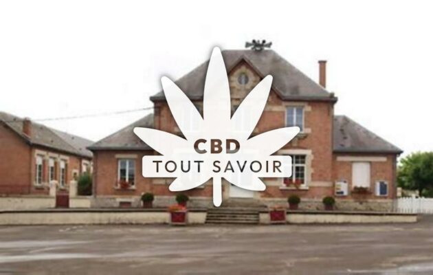 Village à Challerange avec feuille Cannabis CBD