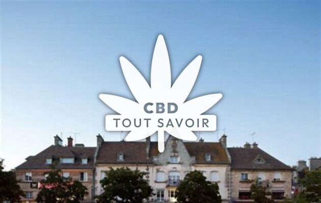 Village à Falaise avec feuille Cannabis CBD