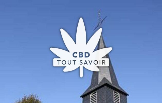 Village à Longwe avec feuille Cannabis CBD