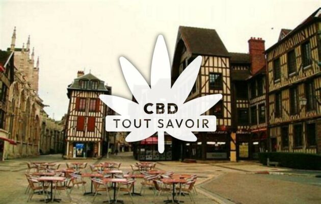 Village à Manre avec feuille Cannabis CBD