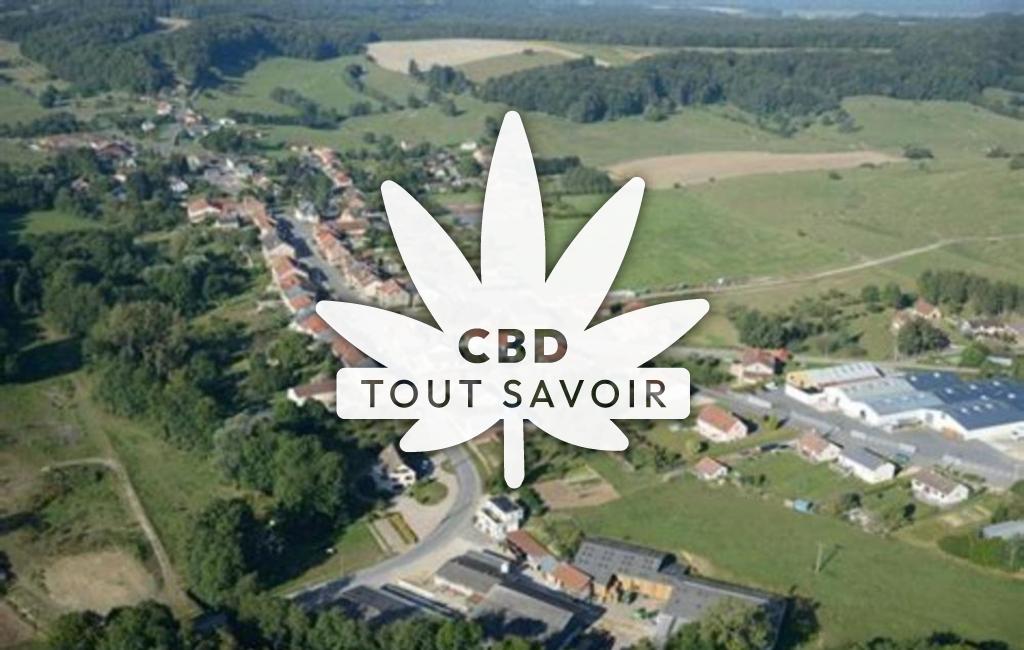 Village à Quatre-Champs avec feuille Cannabis CBD