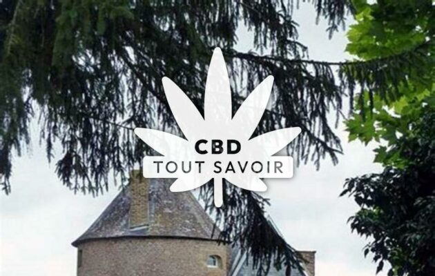 Village à Sugny avec feuille Cannabis CBD