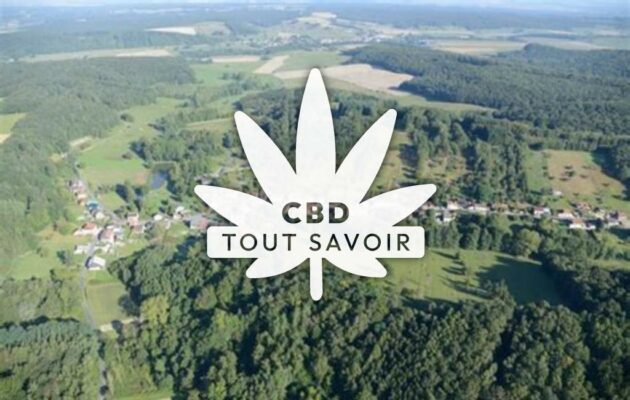 Village à Toges avec feuille Cannabis CBD