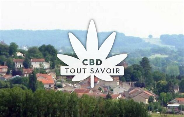 Village à Vandy avec feuille Cannabis CBD