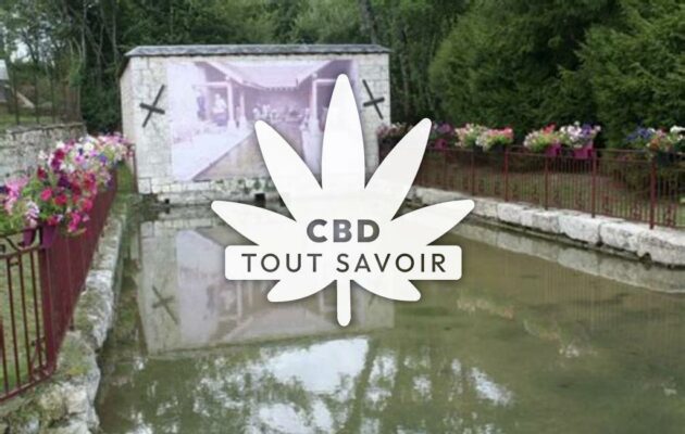 Village à Barbaise avec feuille Cannabis CBD