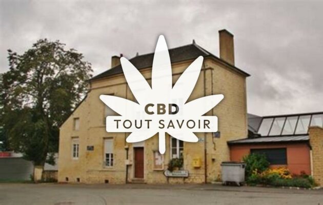 Village à Champigneul-sur-Vence avec feuille Cannabis CBD