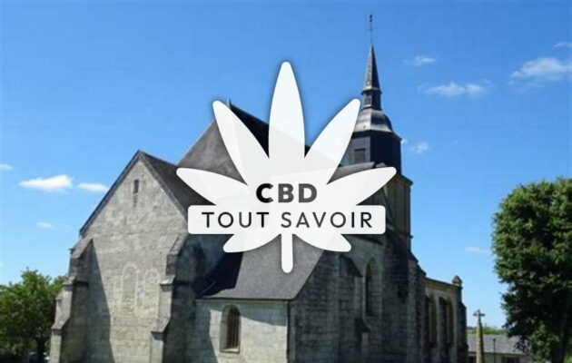 Village à Jandun avec feuille Cannabis CBD