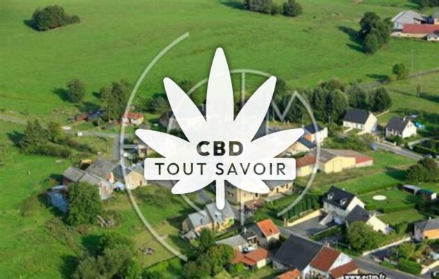 Village à La-Horgne avec feuille Cannabis CBD