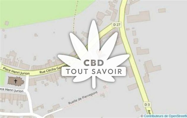 Village à Launois-sur-Vence avec feuille Cannabis CBD