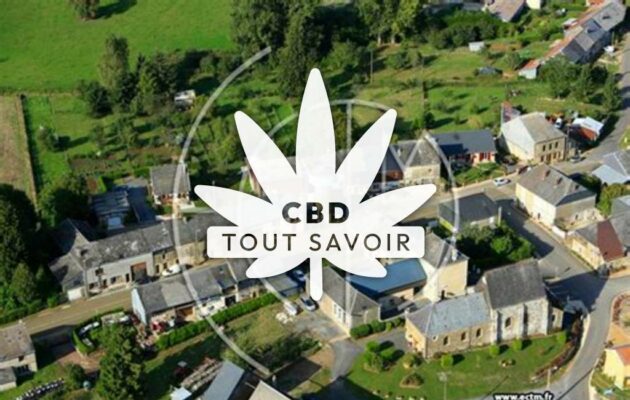 Village à Villers-le-Tourneur avec feuille Cannabis CBD