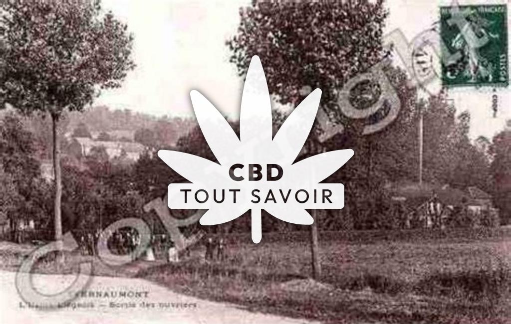 Village à Yvernaumont avec feuille Cannabis CBD