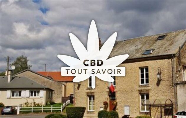 Village à Gernelle avec feuille Cannabis CBD